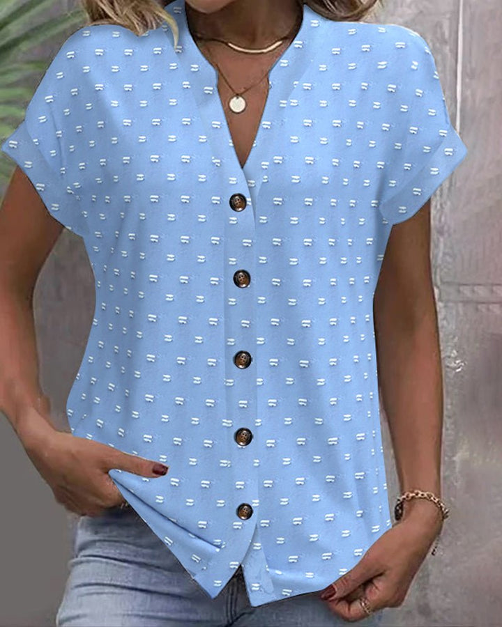 Lottie – Drop-Shoulder V-Neck Blouse