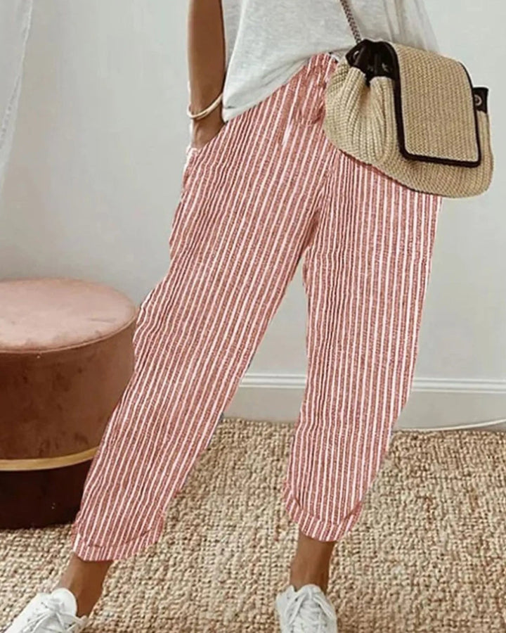 Adria – Pleated Drawstring Palazzo Pants