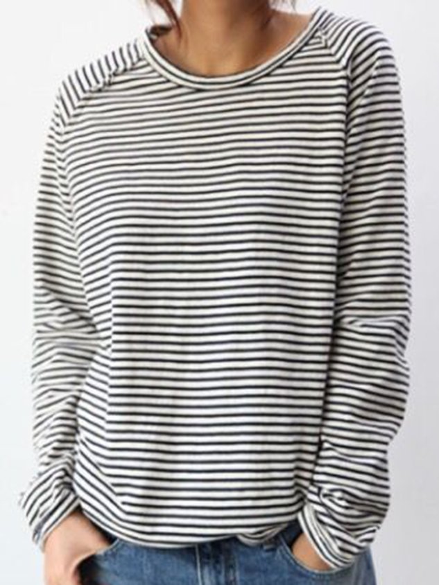 Arlene | Striped Long-Sleeved Top