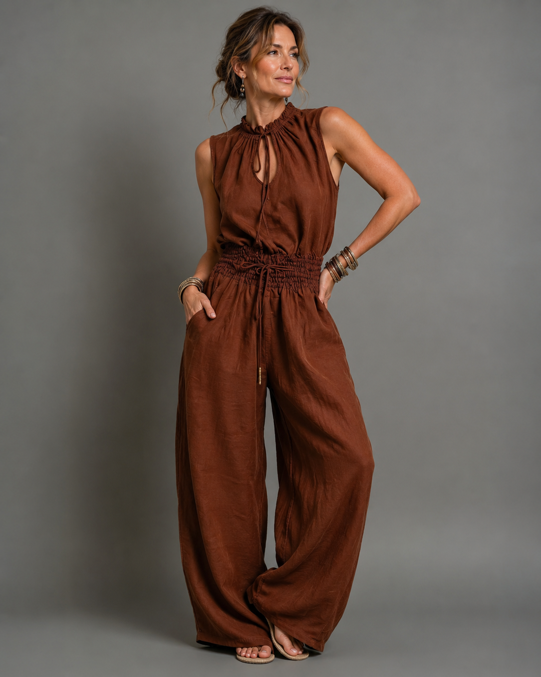 Judy™ | Sleeveless Wide-Leg Jumpsuit