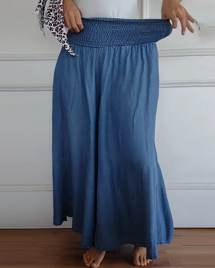 Miray – Wide-Leg Palazzo Pants with Elastic Waist