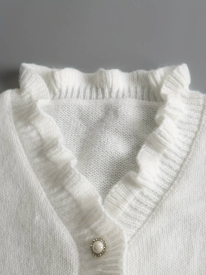 Mara – V-Neck Button Sweater