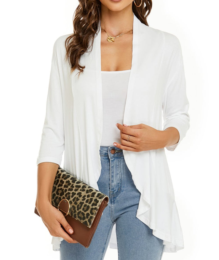 Clarita – Open-Front Cardigan with Irregular Hem