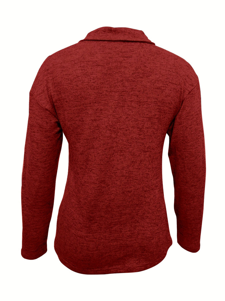 Charlene – Long-Sleeve Top with Zipper Detail