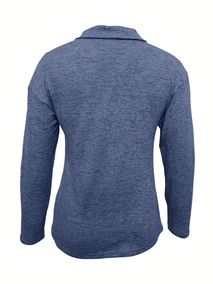 Charlene – Long-Sleeve Top with Zipper Detail
