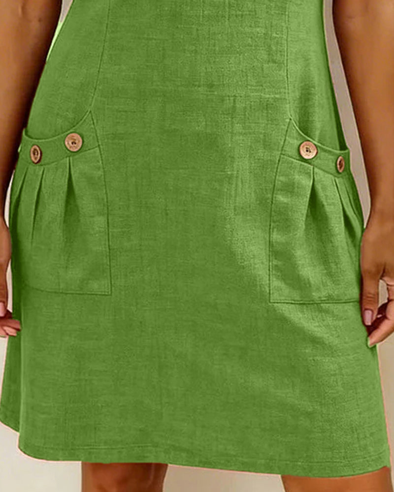 Close-up of green dress&