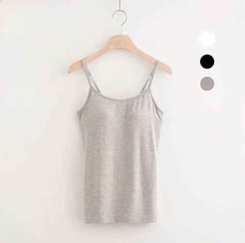 Cetestia – Scoop Neck Tank Top with Built-In Bra