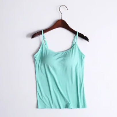 Cetestia – Scoop Neck Tank Top with Built-In Bra
