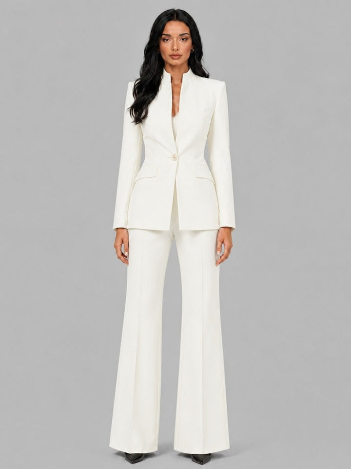 Faustina | Two-Piece Stand-Collar Blazer Set