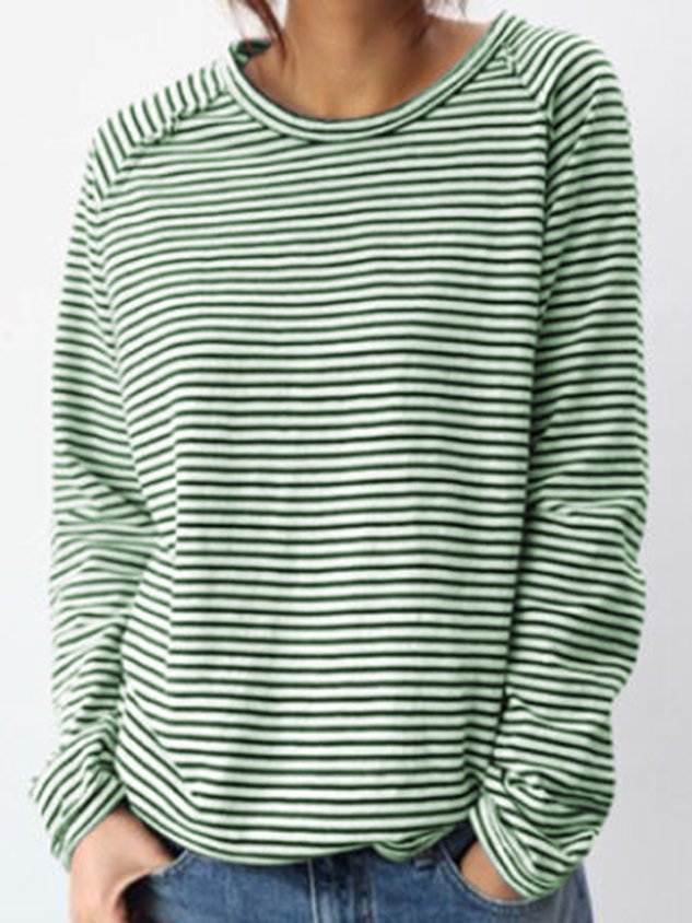 Arlene | Striped Long-Sleeved Top