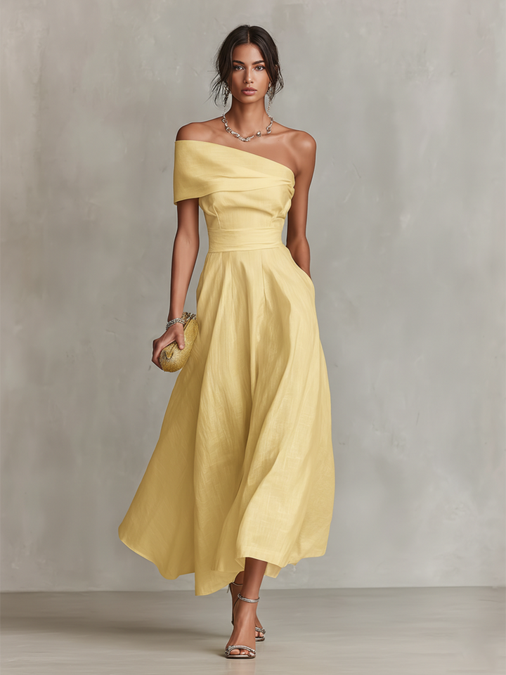 Soleil | One-Shoulder Midi Dress