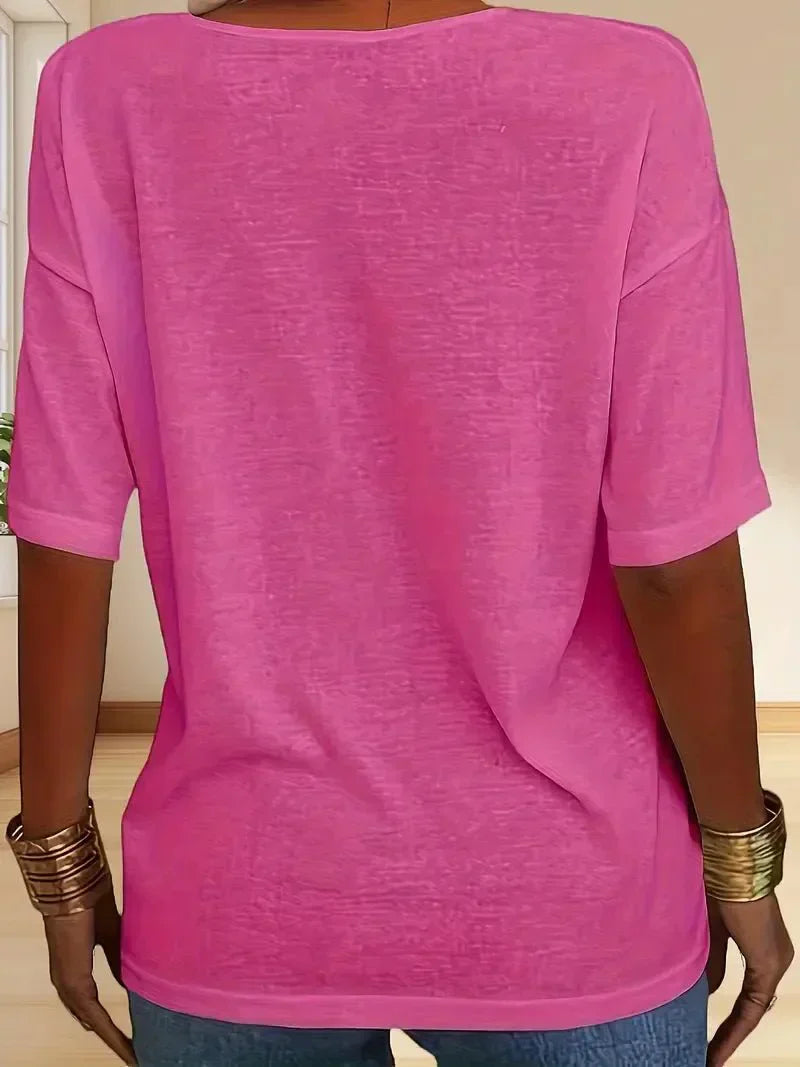 Cally – Relaxed Fit V-Neck Blouse