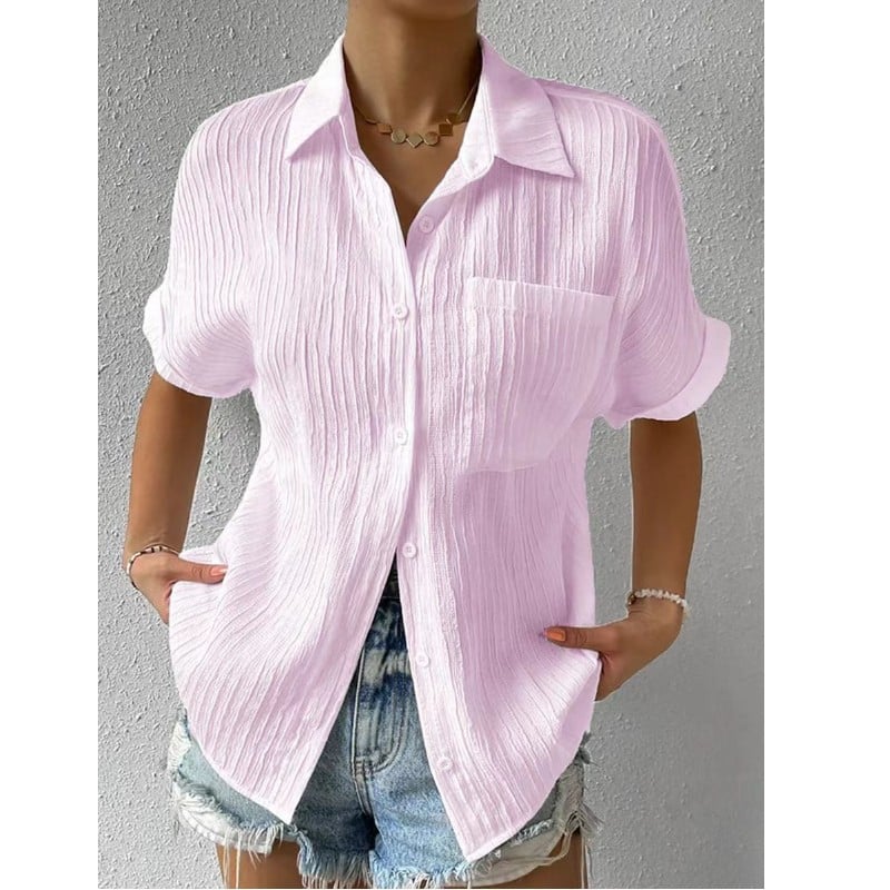 Rena – Lace Short-Sleeve Shirt in Relaxed Fit