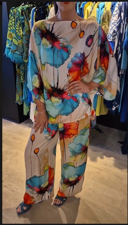 Chloya – Wide-Leg Palazzo Twin Set Bold Print
