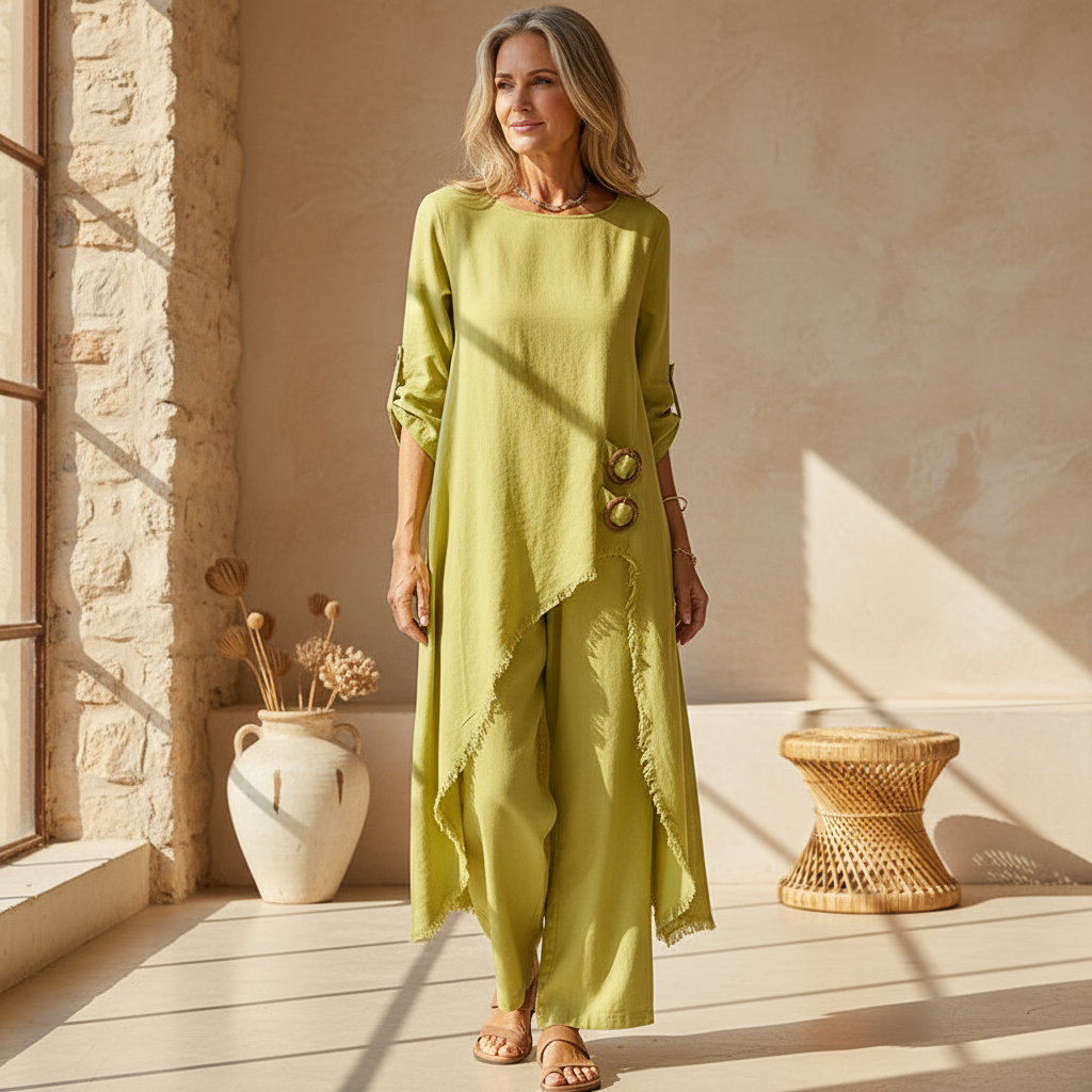Sabine – Asymmetric Hem Flowing Set