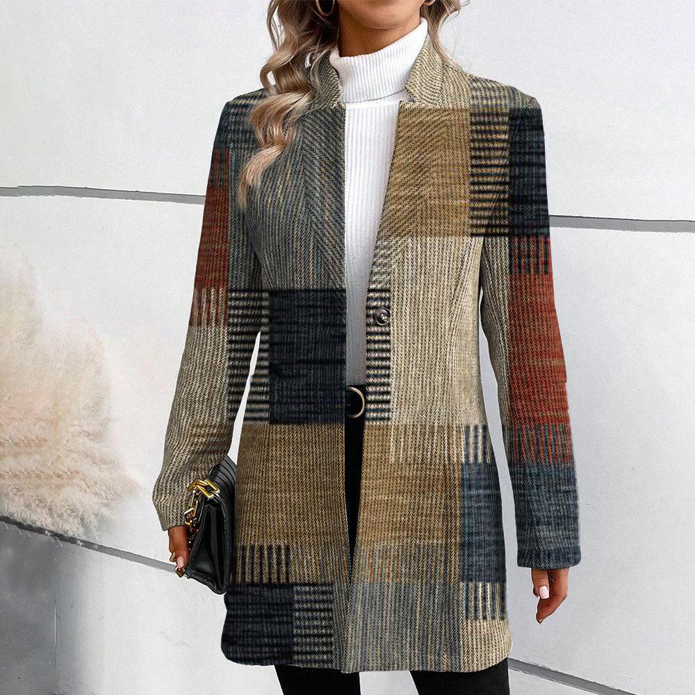 Janeth – Printed V-Neck Outerwear