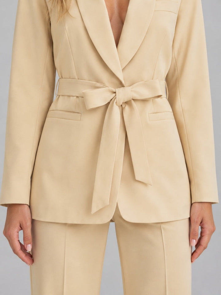 Genziana | Two-Piece Belted Blazer Set