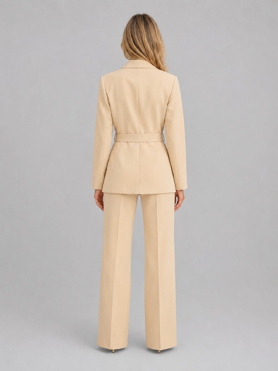 Genziana | Two-Piece Belted Blazer Set