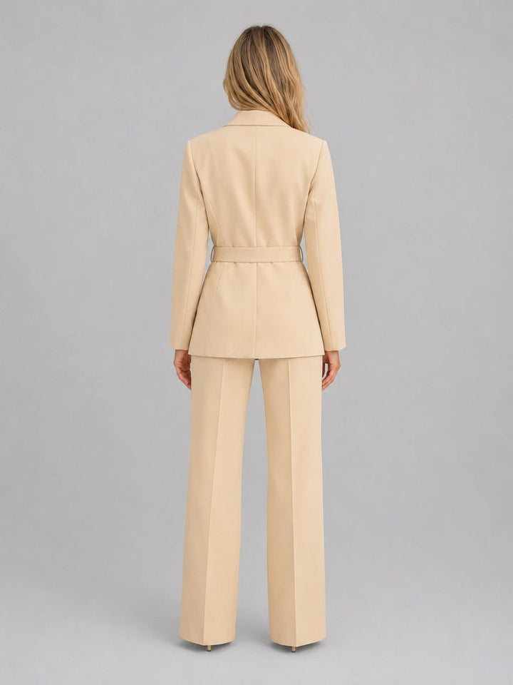 Genziana | Two-Piece Belted Blazer Set
