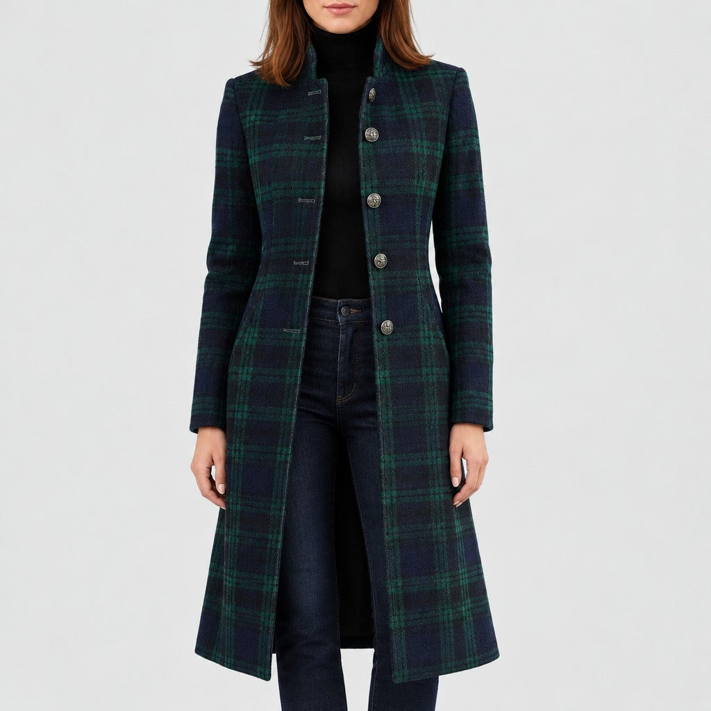 Glendine | Elegant Plaid Coat