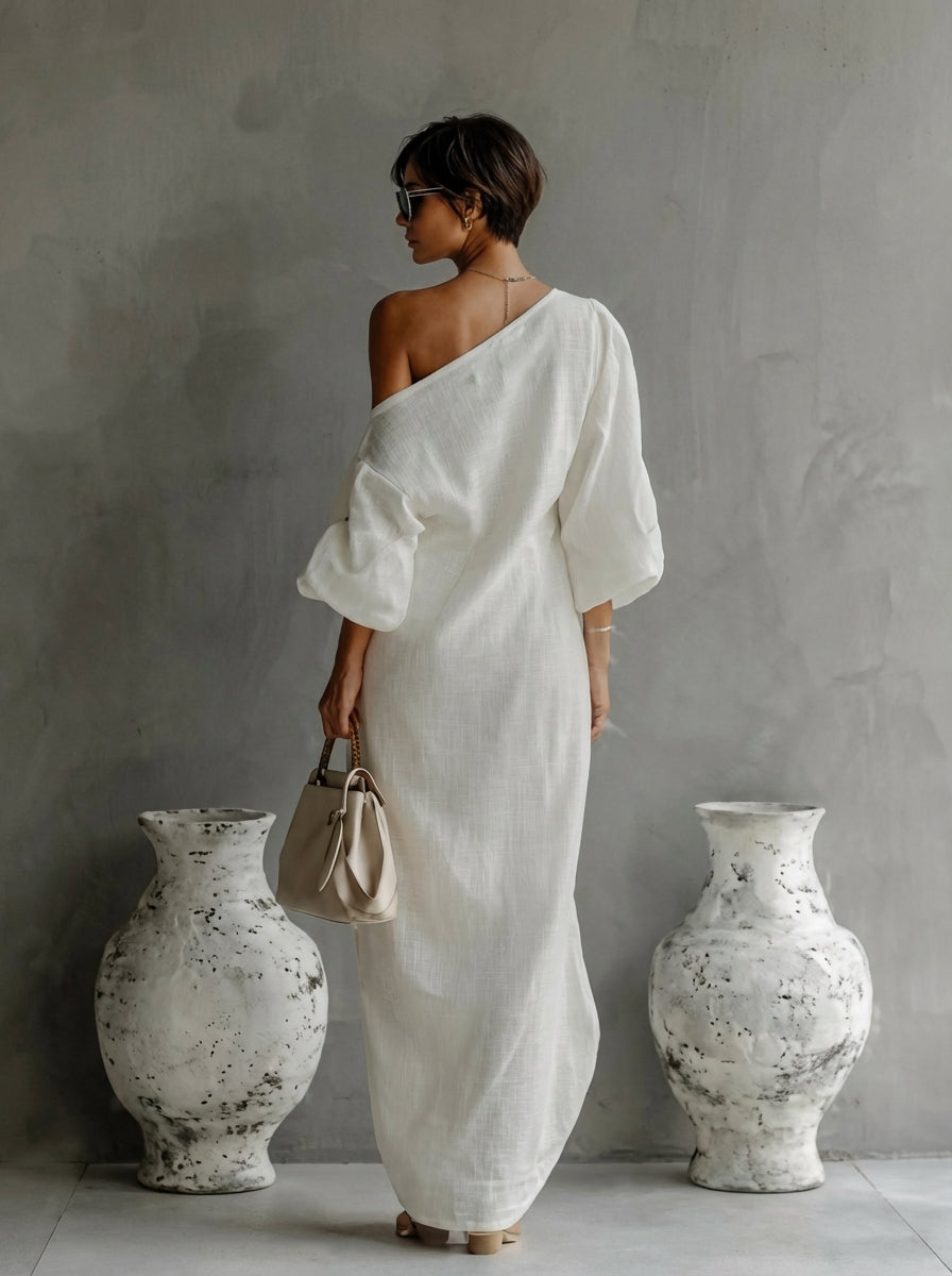 Nelle | One-Shoulder Maxi Elegance