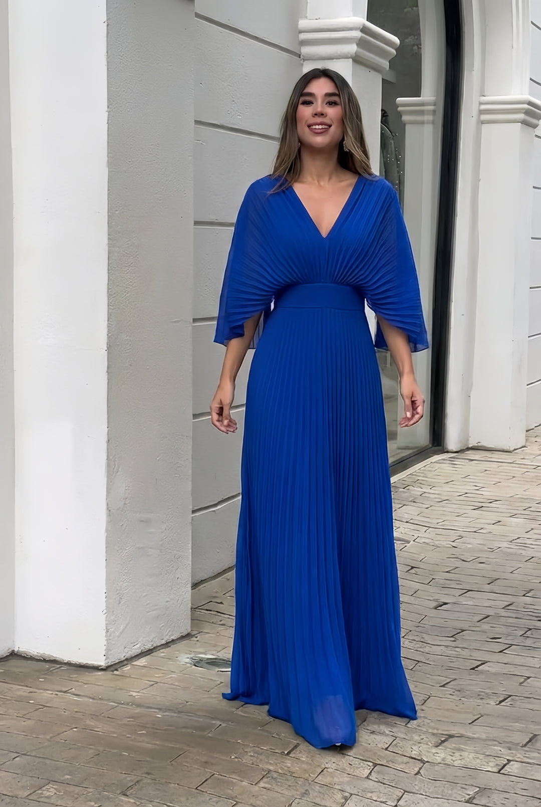 Stephanie™ Elegant Pleated Maxi Dress