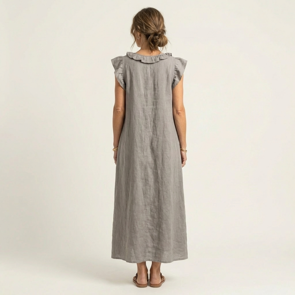 Josette | Relaxed Ruffle V-Neck Maxi