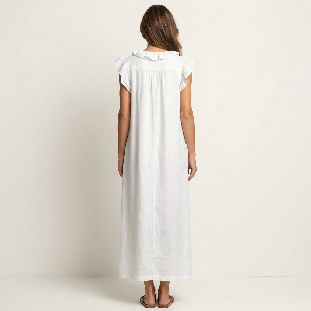 Josette | Relaxed Ruffle V-Neck Maxi
