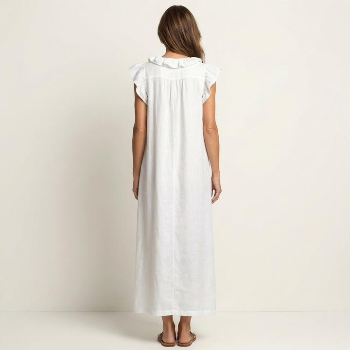 Josette | Relaxed Ruffle V-Neck Maxi