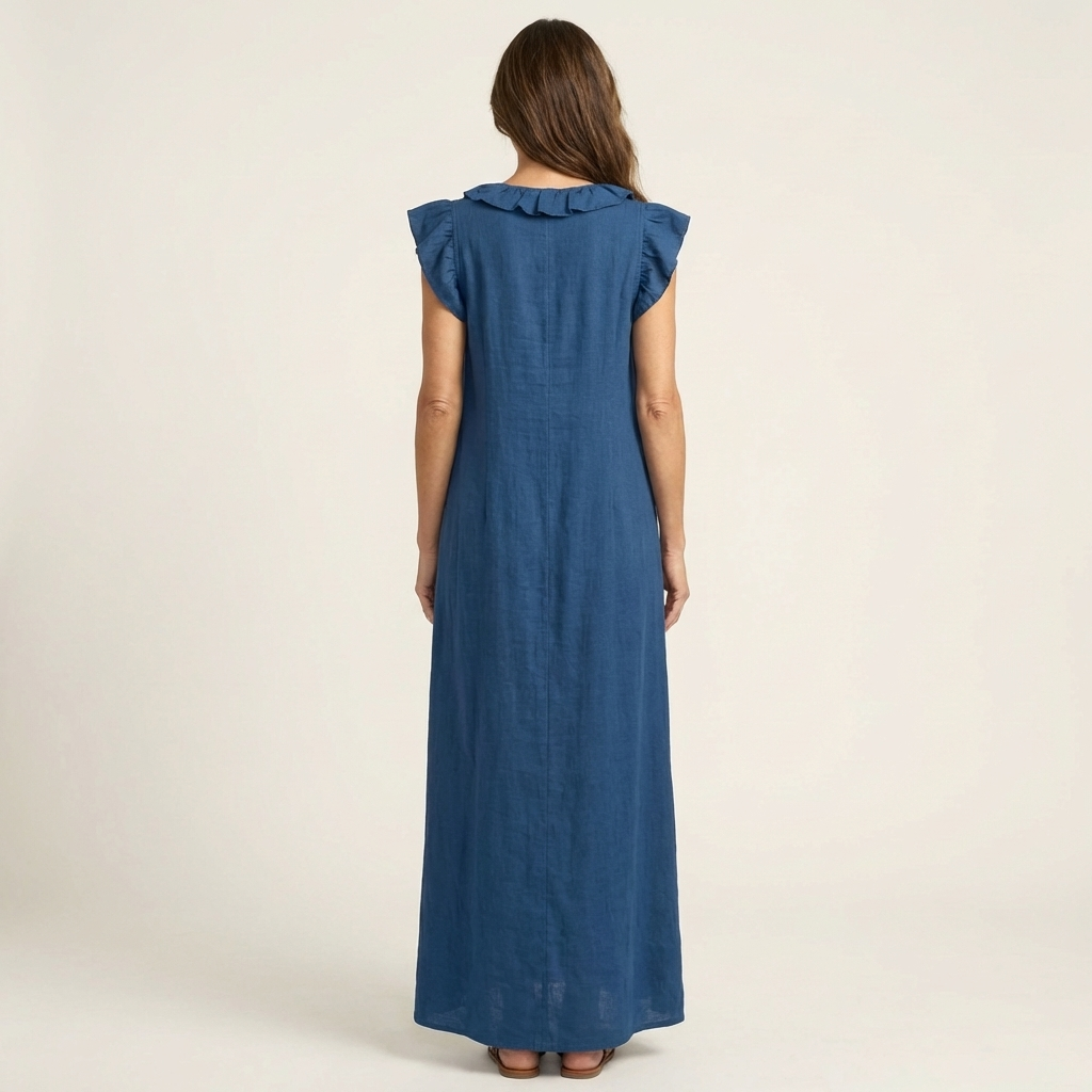 Josette | Relaxed Ruffle V-Neck Maxi