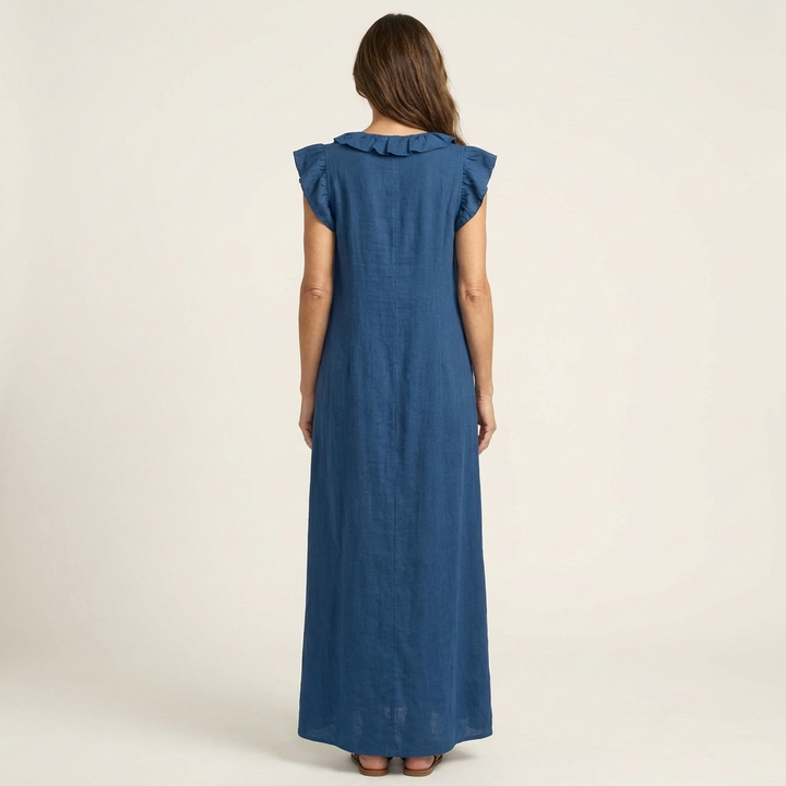 Josette | Relaxed Ruffle V-Neck Maxi