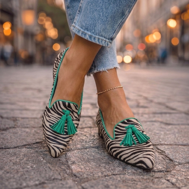 Evelyn | Pointed Flats with Tassels