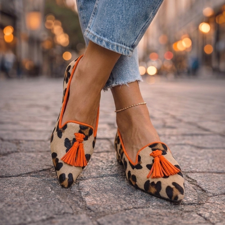 Evelyn | Pointed Flats with Tassels