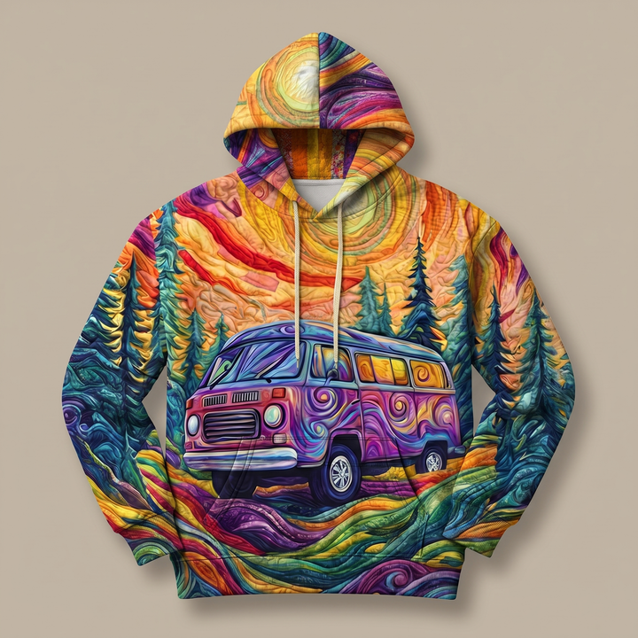 Vanessa | Sunburst Print Y2K Hoodie