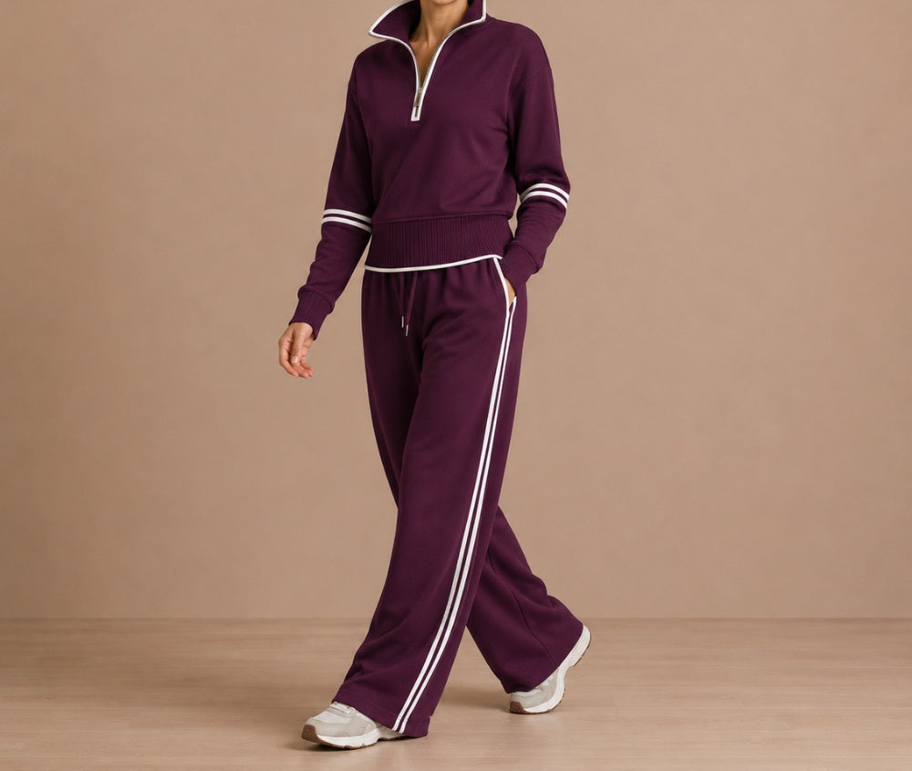 Hortense | Zip Collar Tracksuit Set