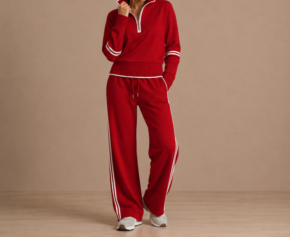 Hortense | Zip Collar Tracksuit Set