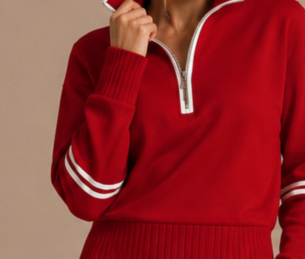 Hortense | Zip Collar Tracksuit Set