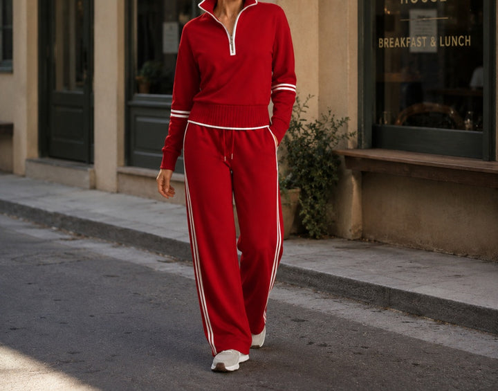 Hortense | Zip Collar Tracksuit Set