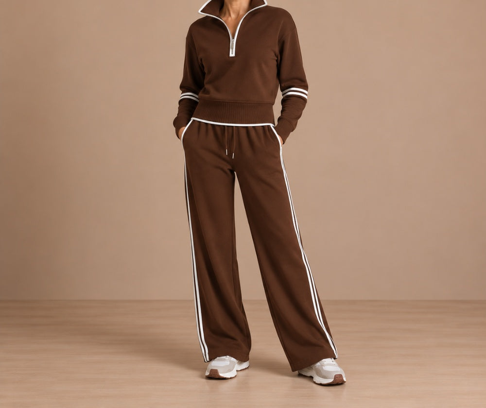 Hortense | Zip Collar Tracksuit Set