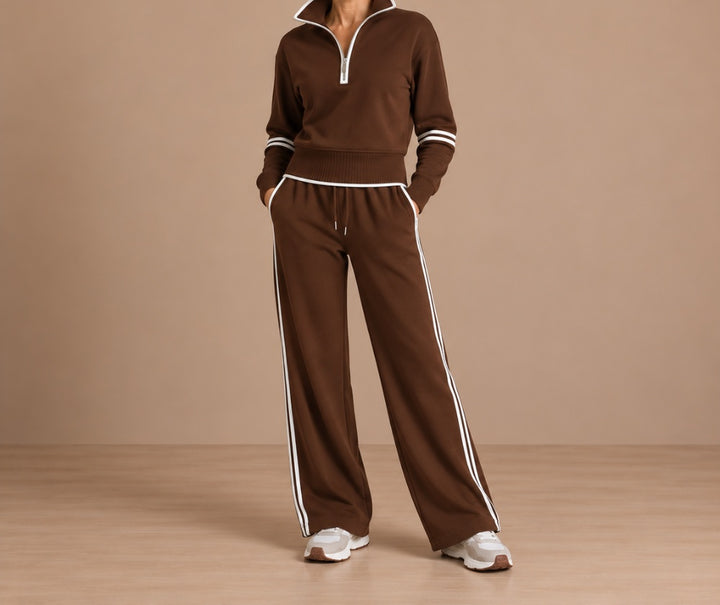 Hortense | Zip Collar Tracksuit Set