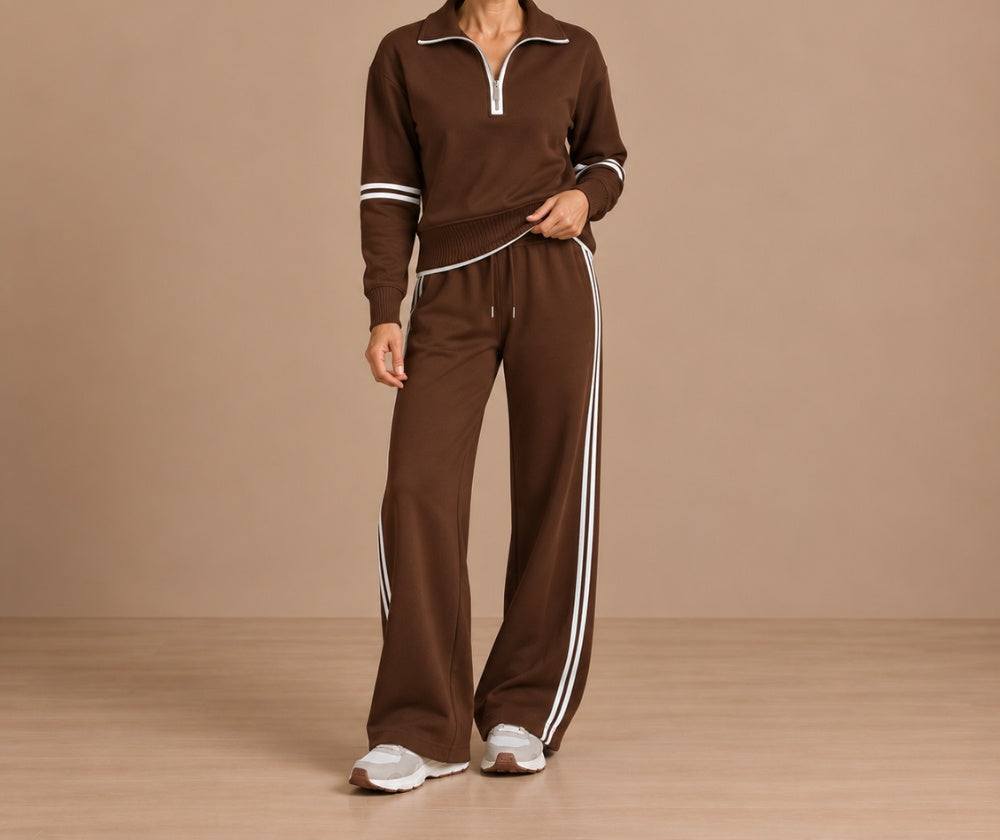 Hortense | Zip Collar Tracksuit Set