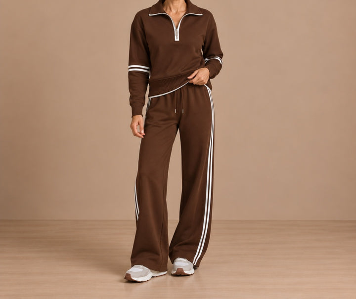 Hortense | Zip Collar Tracksuit Set