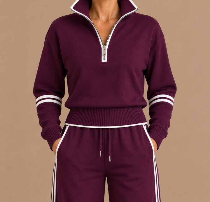Hortense | Zip Collar Tracksuit Set