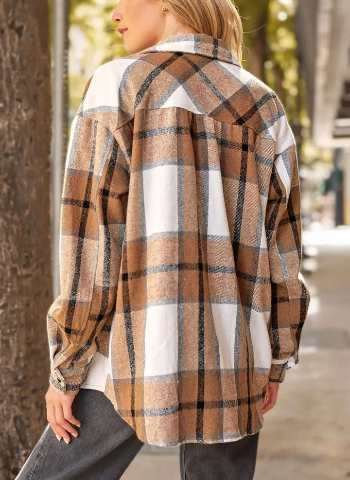 Leticia – Plaid Shacket with Chest Pockets