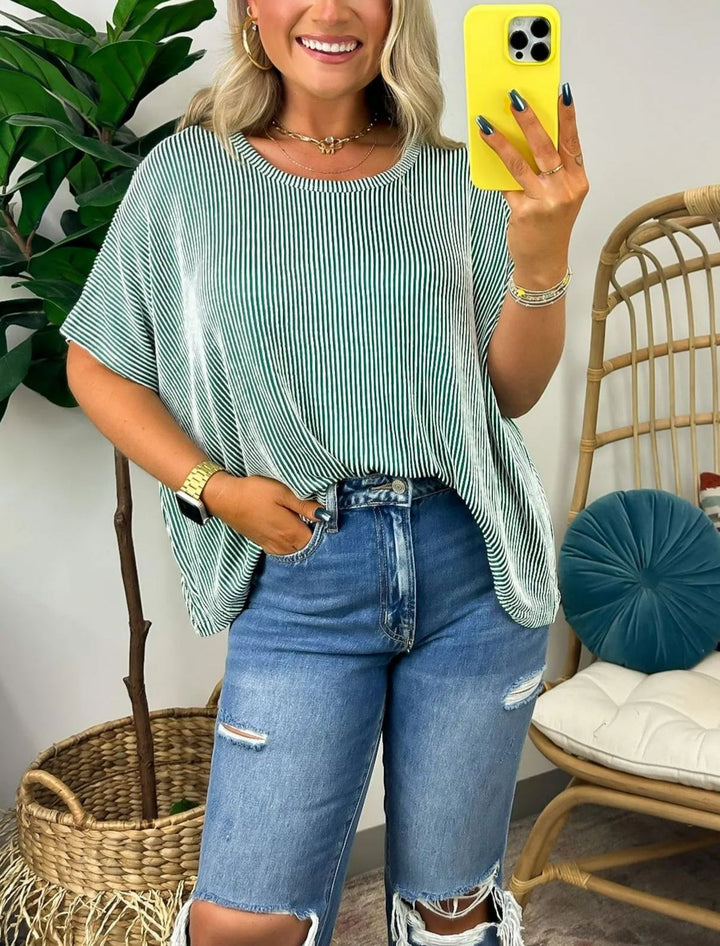 Patricia – Knit Oversized Dolman-Sleeve Top