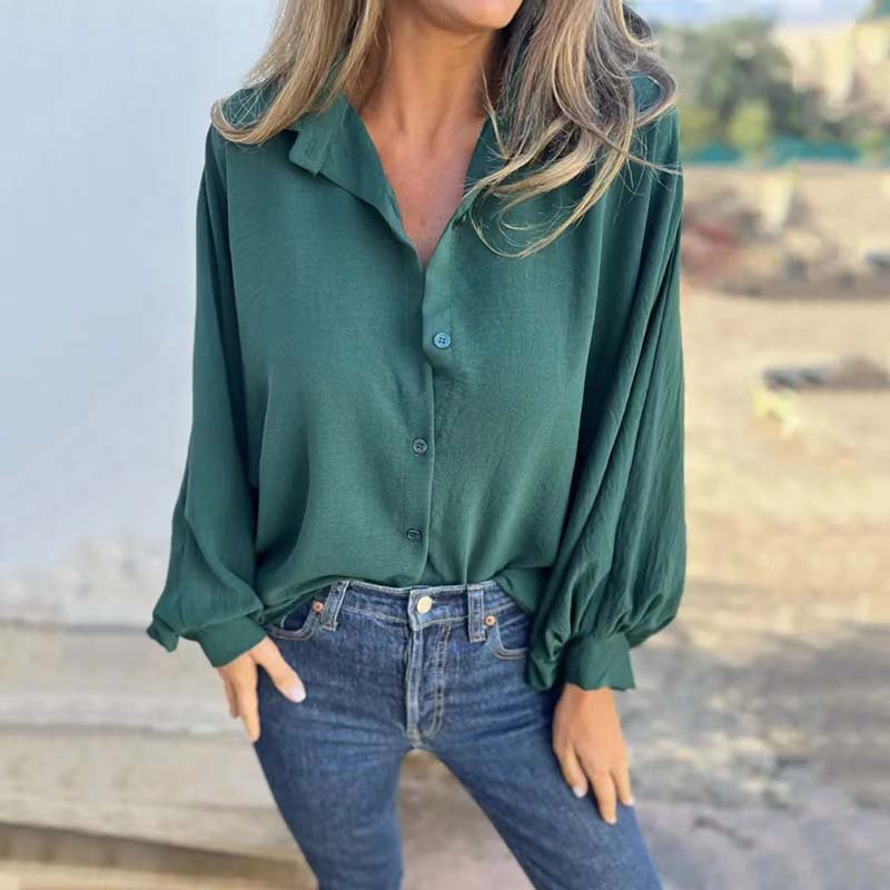 Elsa – Button-Down Blouse with Tapered Sleeves