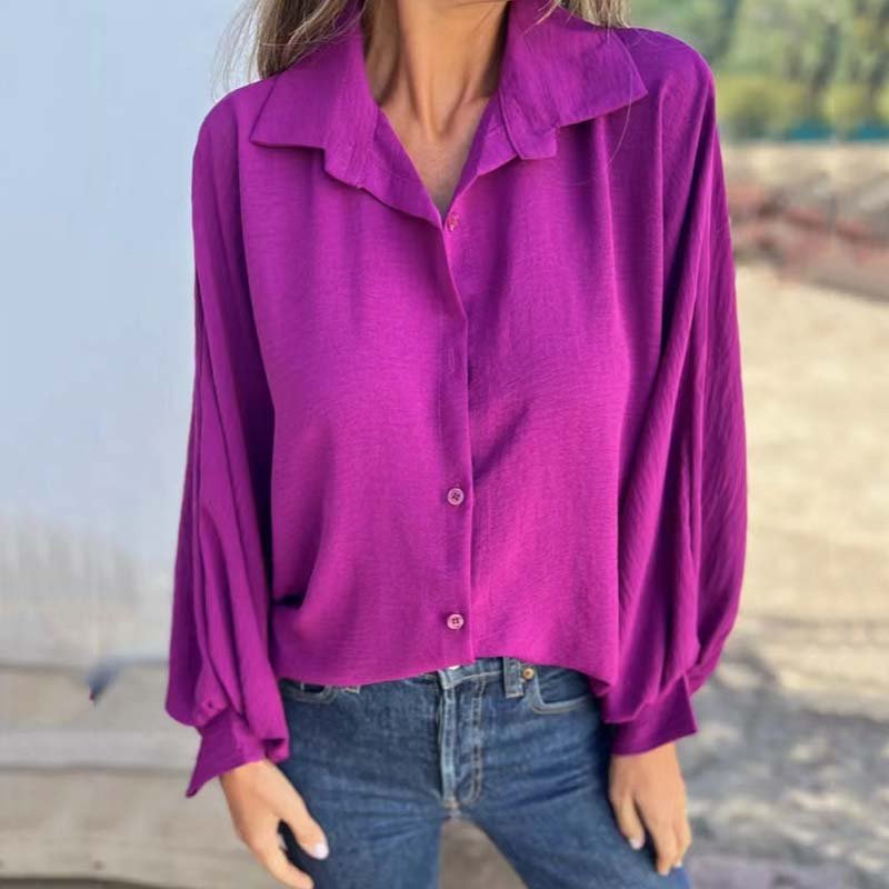 Elsa – Button-Down Blouse with Tapered Sleeves