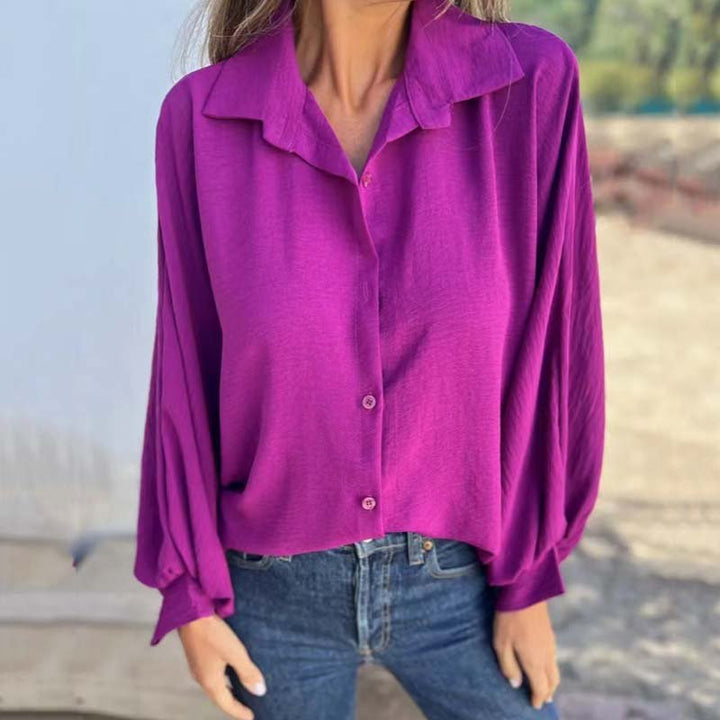 Elsa – Button-Down Blouse with Tapered Sleeves