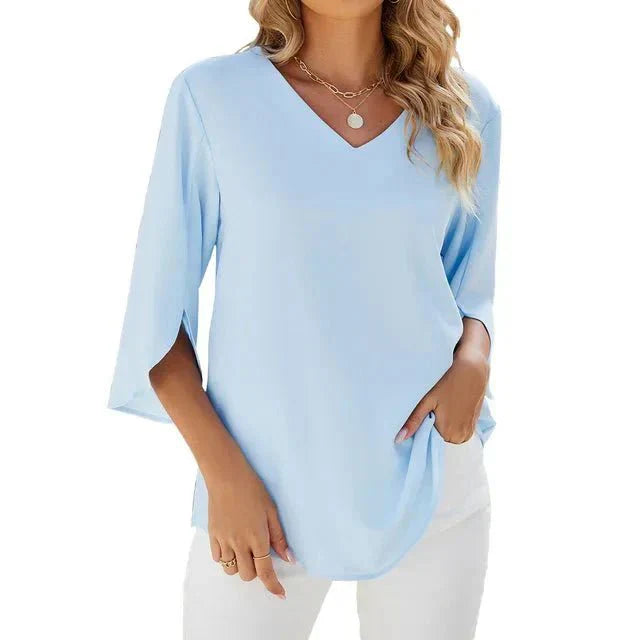 Zara – V-neck Relaxed Blouse