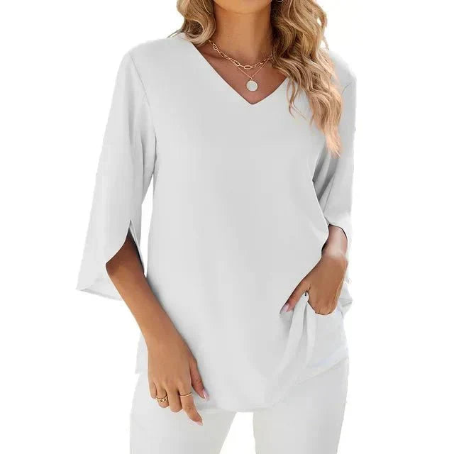Zara – V-neck Relaxed Blouse